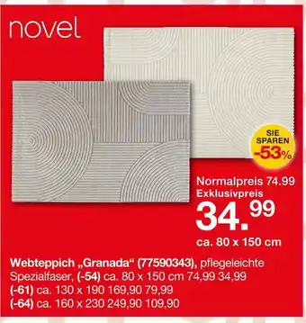Möbelzentrum Pforzheim Novel webteppich „granada“ Angebot