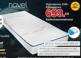 Möbelzentrum Pforzheim Novel emotion s 60 kaltschaummatratze Angebot