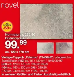 Möbelzentrum Pforzheim Novel Vintage-Teppich „Palermo" Angebot
