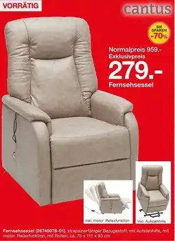 Möbelzentrum Pforzheim Cantus Fernsehsessel Angebot