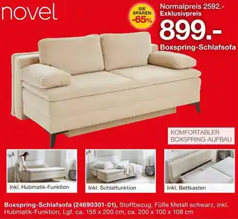 Möbelzentrum Pforzheim Novel Boxspring-Schlafsofa Angebot