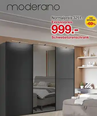 Möbelzentrum Pforzheim Moderano Schwebetürenschrank Angebot