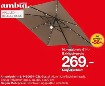 Möbelzentrum Pforzheim GARDEN Ambia Ampelschirm Angebot