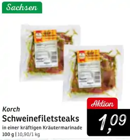 KONSUM Korch Schweinefiletsteaks Angebot
