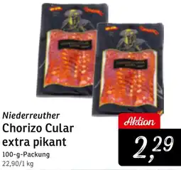 KONSUM Niederreuther Chorizo Cular extra pikant Angebot