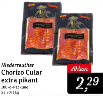 KONSUM Niederreuther Chorizo Cular extra pikant Angebot