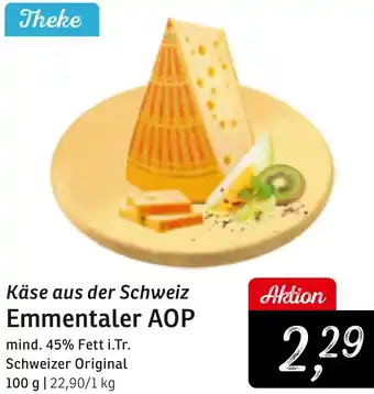 KONSUM Käse aus der Schweiz Emmentaler AOP Angebot