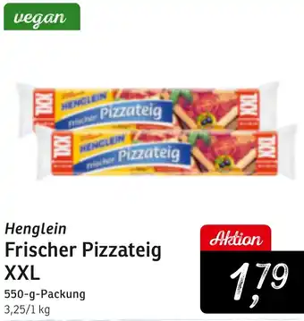 KONSUM Henglein Frischer Pizzateig XXL Angebot