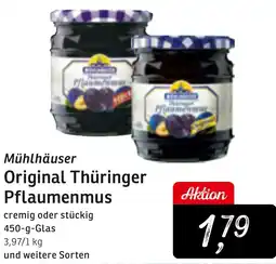 KONSUM Mühlhäuser Original Thüringer Pflaumenmus Angebot