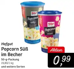 KONSUM Hofgut Popcorn Süß im Becher Angebot