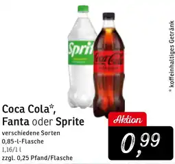 KONSUM Coca Cola, Fanta oder Sprite Angebot