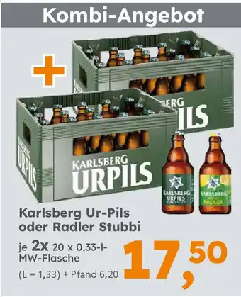 Globus Baumarkt Karlsberg Ur-Pils oder Radler Stubbi Angebot