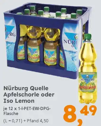 Globus Baumarkt Nürburg Quelle Apfelschorle oder Iso Lemon Angebot