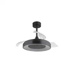 Netto Marken-Discount LED Deckenventilator, schwarz, dimmbar, Fernbedienung, D 91 cm Angebot