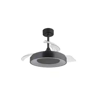 Netto Marken-Discount LED Deckenventilator, schwarz, dimmbar, Fernbedienung, D 91 cm Angebot