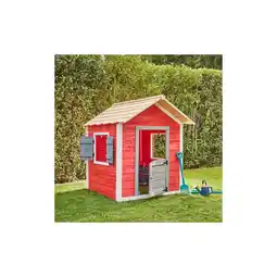 Netto Marken-Discount Holz Gartenhäuschen Lotti rot Schwedenhaus Kinder Spielhaus Gartenhaus Holzhaus Angebot