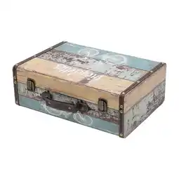 Netto Marken-Discount HMF VKO106 Vintage Koffer aus Holz, 38 x 26 x 13 cm, Deko Fahrrad Angebot