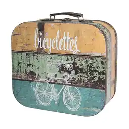 Netto Marken-Discount HMF VKO206 Vintage Koffer aus Holz, 32 x 29,5 x 12 cm, Deko Fahrrad Angebot