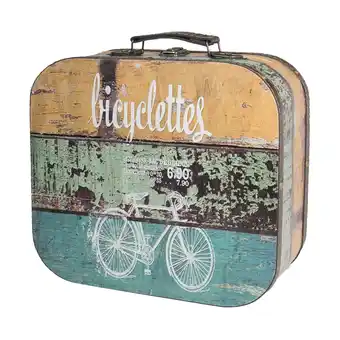 Netto Marken-Discount HMF VKO206 Vintage Koffer aus Holz, 32 x 29,5 x 12 cm, Deko Fahrrad Angebot