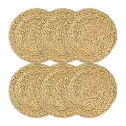 Netto Marken-Discount HMF Tischset rund geflochten aus Wasserhyazinthe, Platzset abwaschbar, 6er Set, 30 cm Angebot