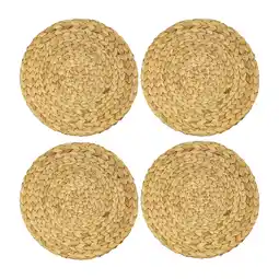 Netto Marken-Discount HMF Tischset rund geflochten aus Wasserhyazinthe, Platzset abwaschbar, 4er Set, 35 cm Angebot