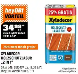 OBI XYLADECOR HOLZSCHUTZLASUR 2in1 Angebot