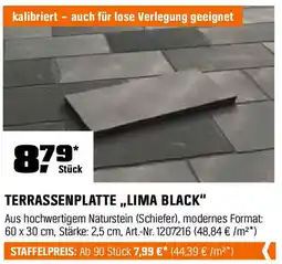 OBI TERRASSENPLATTE ,,LIMA BLACK" Angebot