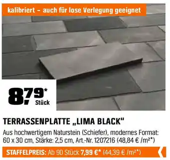 OBI TERRASSENPLATTE ,,LIMA BLACK" Angebot