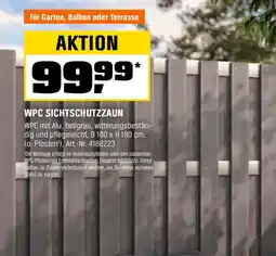 OBI WPC SICHTSCHUTZZAUN Angebot