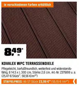 OBI KOVALEX WPC TERRASSENDIELE Angebot