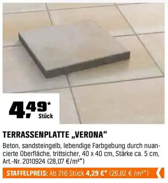 OBI TERRASSENPLATTE ,,VERONA" Angebot