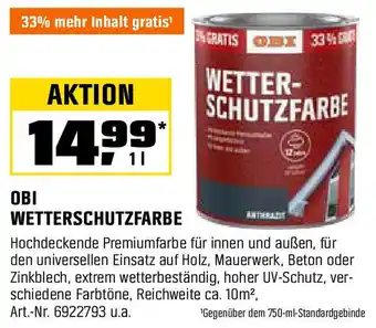 OBI OBI WETTERSCHUTZFARBE Angebot