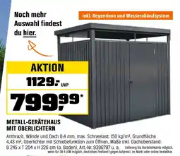 OBI METALL-GERÄTEHAUS MIT OBERLICHTERN Angebot