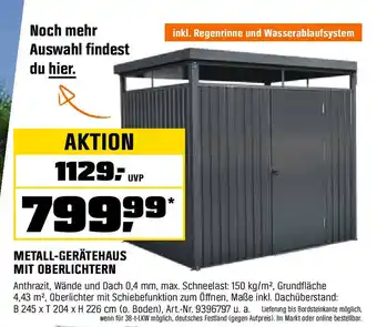 OBI METALL-GERÄTEHAUS MIT OBERLICHTERN Angebot