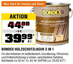 OBI BONDEX HOLZSCHUTZLASUR 3 IN 1 Angebot