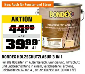 OBI BONDEX HOLZSCHUTZLASUR 3 IN 1 Angebot