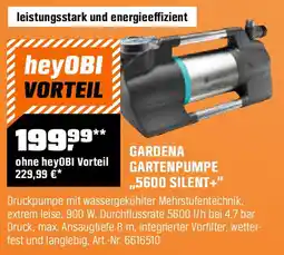 OBI GARDENA GARTENPUMPE ,,5600 SILENT+" Angebot