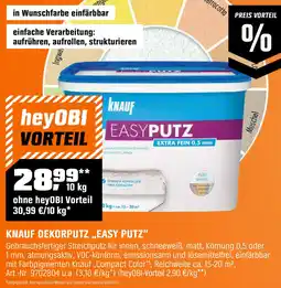 OBI KNAUF DEKORPUTZ „EASY PUTZ" Angebot
