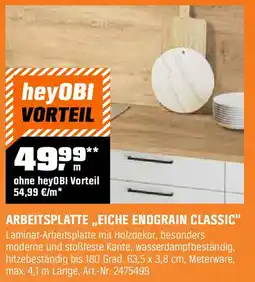 OBI ARBEITSPLATTE,,EICHE ENDGRAIN CLASSIC" Angebot