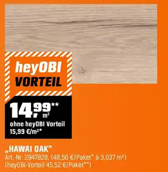 OBI ,,HAWAI OAK" Angebot