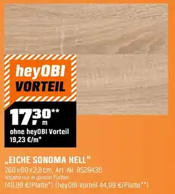 OBI „EICHE SONOMA HELL" Angebot