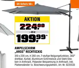 OBI AMPELSCHIRM ,,AROS" RECHTECKIG Angebot