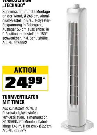 OBI TURMVENTILATOR MIT TIMER Angebot
