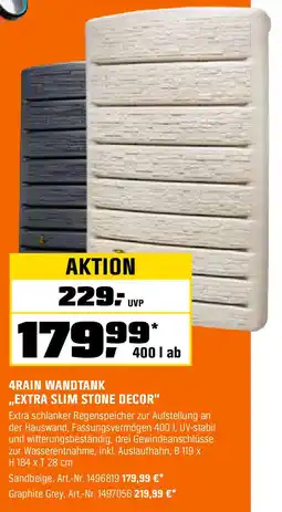 OBI 4RAIN WANDTANK ,,EXTRA SLIM STONE DECOR" Angebot