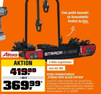 OBI ATERA FAHRRADTRÄGER ,,STRADA EBIKE BLACK EDITION" Angebot