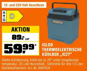 OBI IGLOO THERMOELEKTRISCHE KÜHLBOX „IE27" Angebot