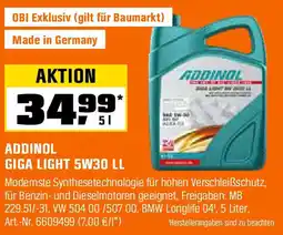 OBI ADDINOL GIGA LIGHT 5W30 LL Angebot