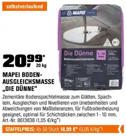 OBI MAPEI BODEN- AUSGLEICHSMASSE „DIE DÜNNE" Angebot