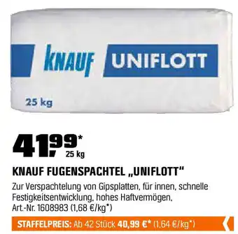 OBI KNAUF FUGENSPACHTEL ,,UNIFLOTT" Angebot
