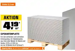 OBI GIPSKARTONPLATTE Angebot